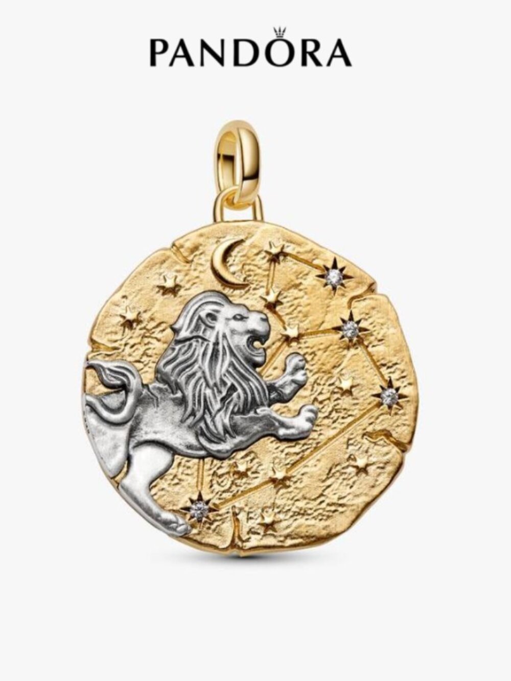 Pandora Leo Zodiac Oversized Medallion Charm